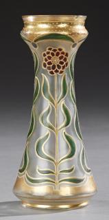 Appraisal: Moser Style Enameled and Gilt Art Nouveau Vase ea Moser