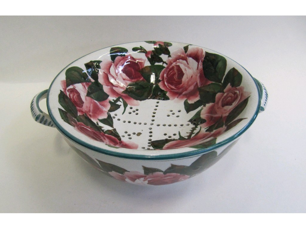 Appraisal: Wemyss spongebowl decorated with cabbage roses printed marks for T