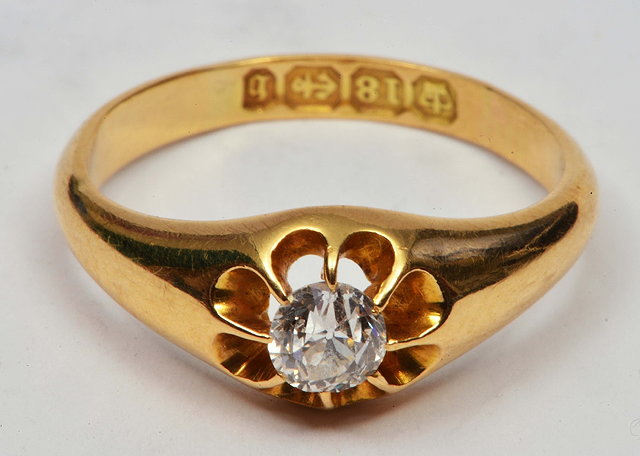 Appraisal: ct Gold ringwith solitaire diamond setting