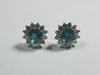 Appraisal: EARRINGS - Pair of K white gold screw post earrings