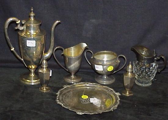 Appraisal: Assembled three piece Smith Towle sterling individual coffee service with