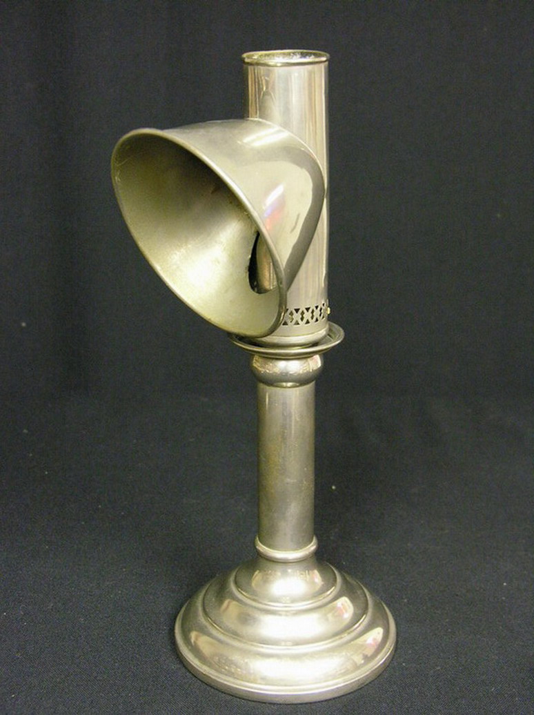 Appraisal: VINTAGE TELESCOPING CANDLE LIGHT LAMP Base unmarked with crossing swords