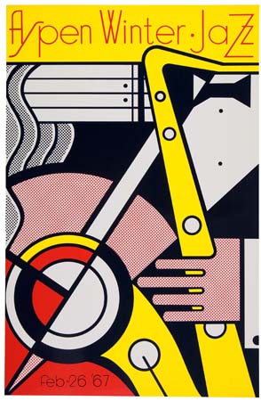 Appraisal: ROY LICHTENSTEIN Aspen Winter Jazz Screenprint x mm x inches