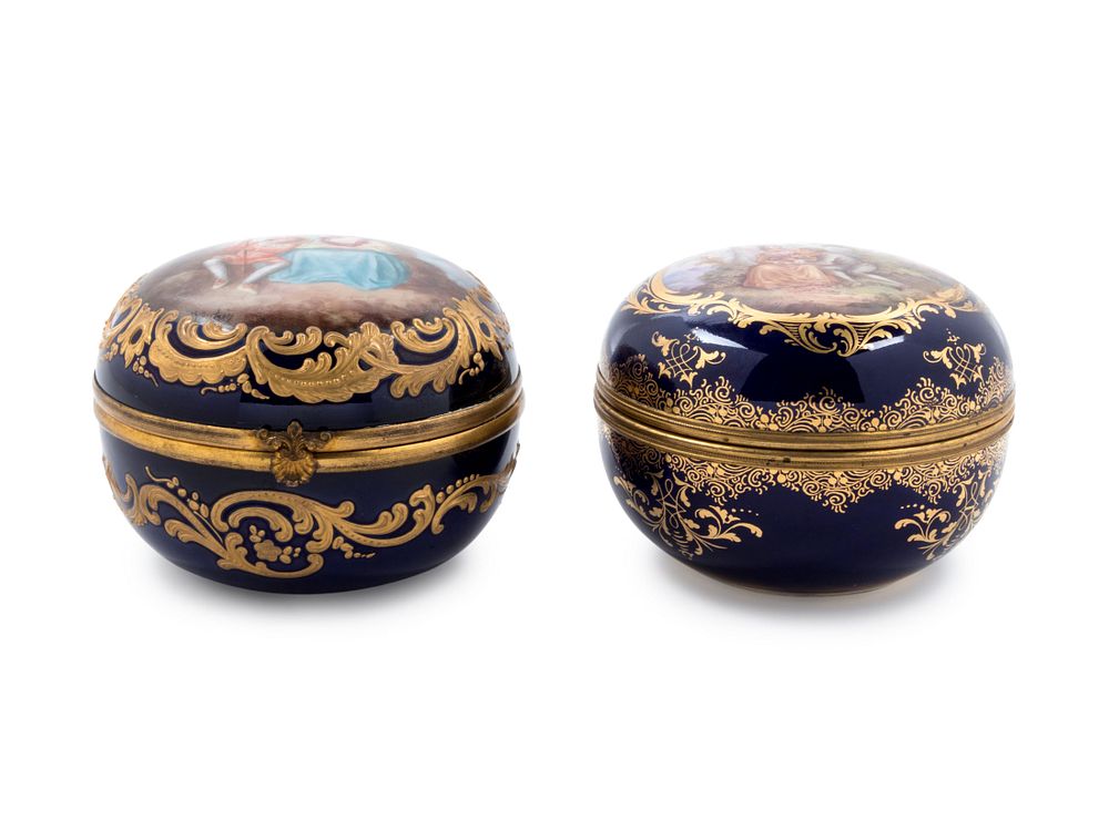 Appraisal: A Meissen Painted and Parcel Gilt Porcelain Circular Box A