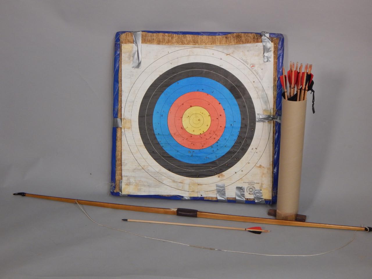 Appraisal: An archers long bow made by Alan J Clay various