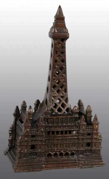 Appraisal: Cast Iron Blackpool Tower Still Bank Description Manufactured by Chamberlain