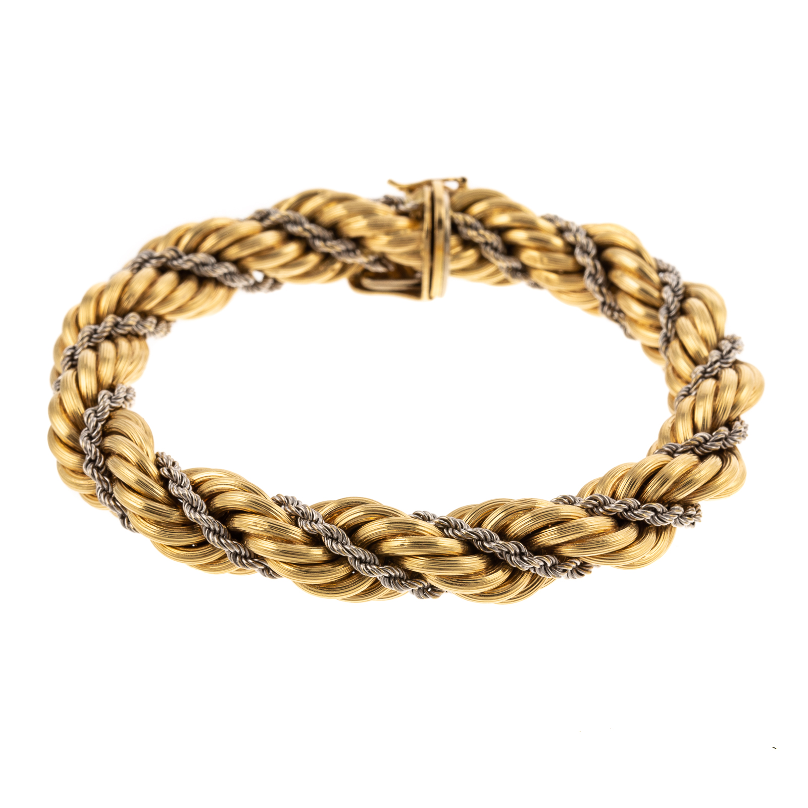 Appraisal: AN IMPRESSIVE TWISTED ROPE BRACELET IN K K yellow gold