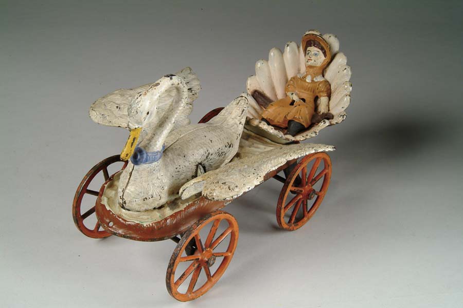 Appraisal: SWAN CHARIOT BY J E STEVENS A spectacular toy of