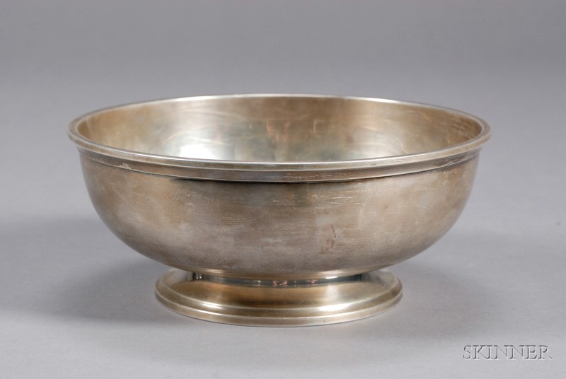 Appraisal: Gorham Sterling Fruit Bowl th century plain round form with