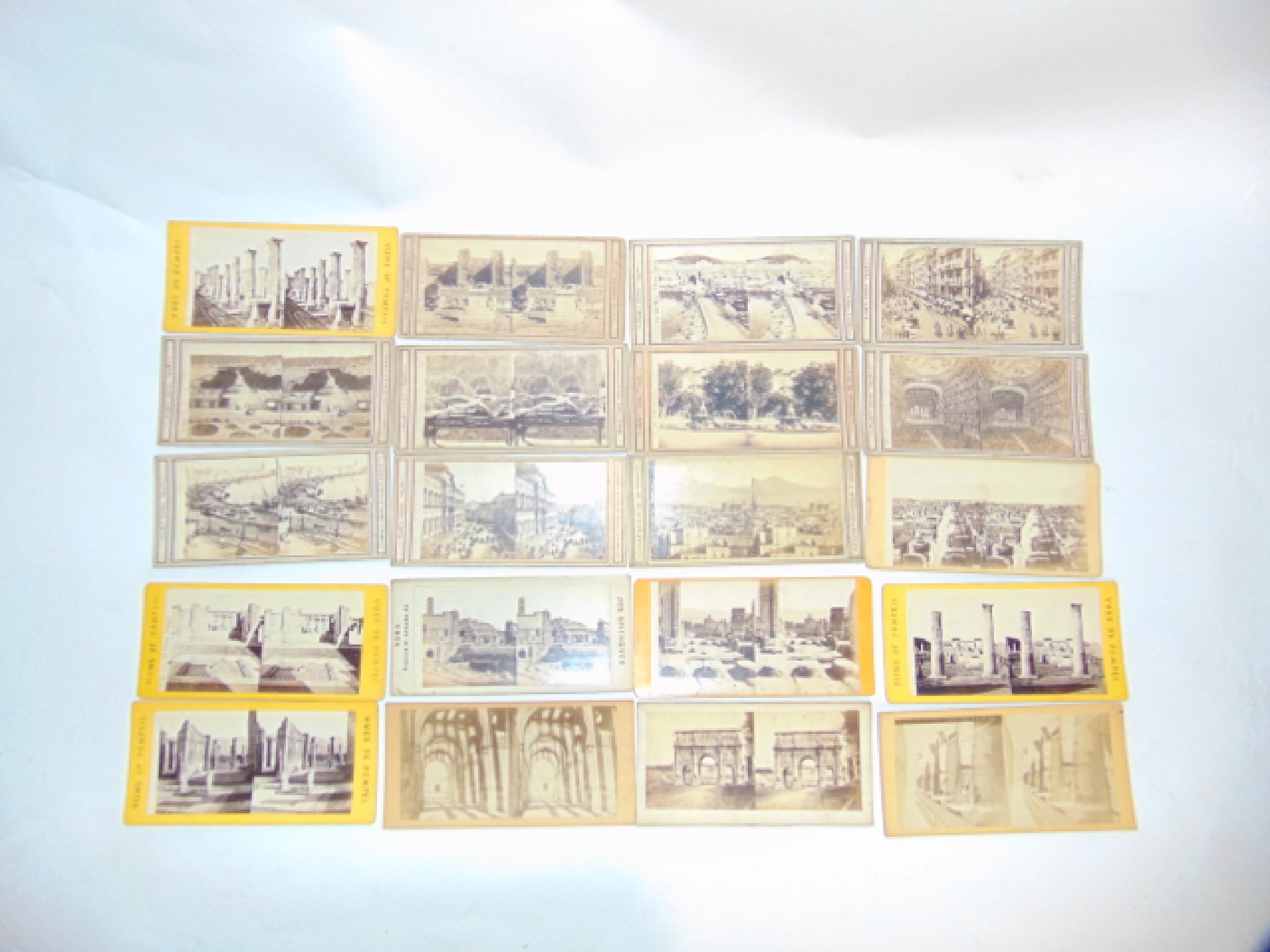 Appraisal: A collection of approximately seventy early photographic stereoscopic slides cards