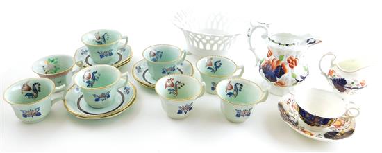 Appraisal: Assembled porcelain nineteen pieces early English cup and saucer with