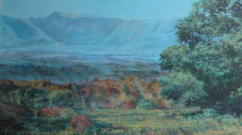 Appraisal: Landscape Oil on Canvas McGuire D x inches In fair