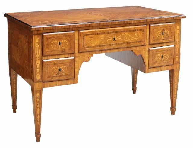 Appraisal: Italian Neoclassical style writing desk in the manner of Giuseppe