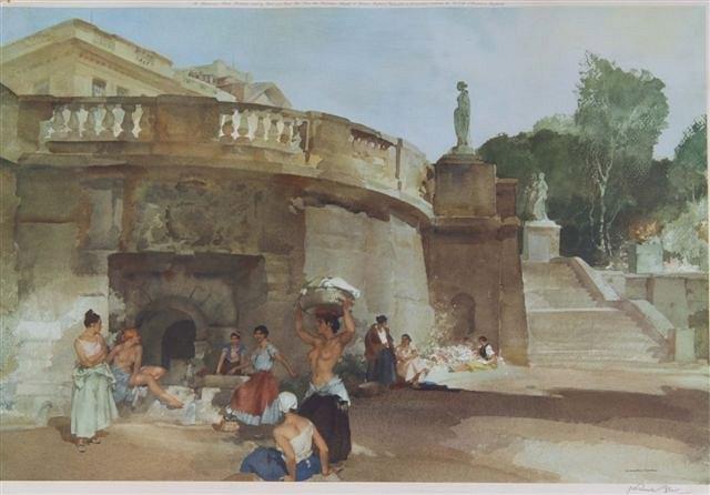 Appraisal: SIR WILLIAM RUSSELL FLINT British - 'Under the Palace Terrace