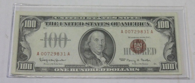 Appraisal: Red Seal United States NoteVF minor fold lines