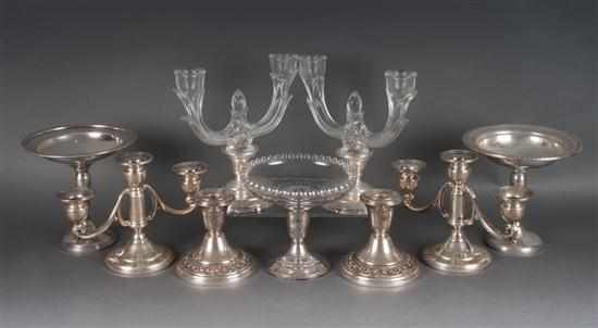 Appraisal: Assorted American weighted sterling silver table articles by various makers