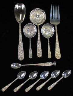 Appraisal: S Kirk Son Repousse sterling silver pieces including muddler two