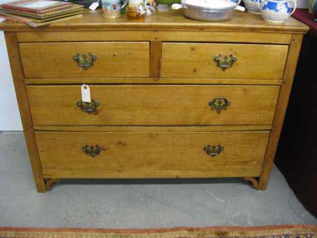 Appraisal: Antique Pine Chest two over two '' tall '' wide