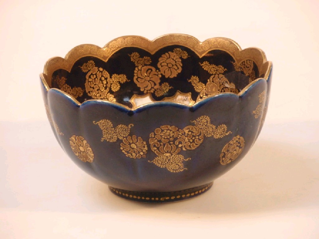 Appraisal: A Satsuma bowl of circular slightly scalloped form with wavy