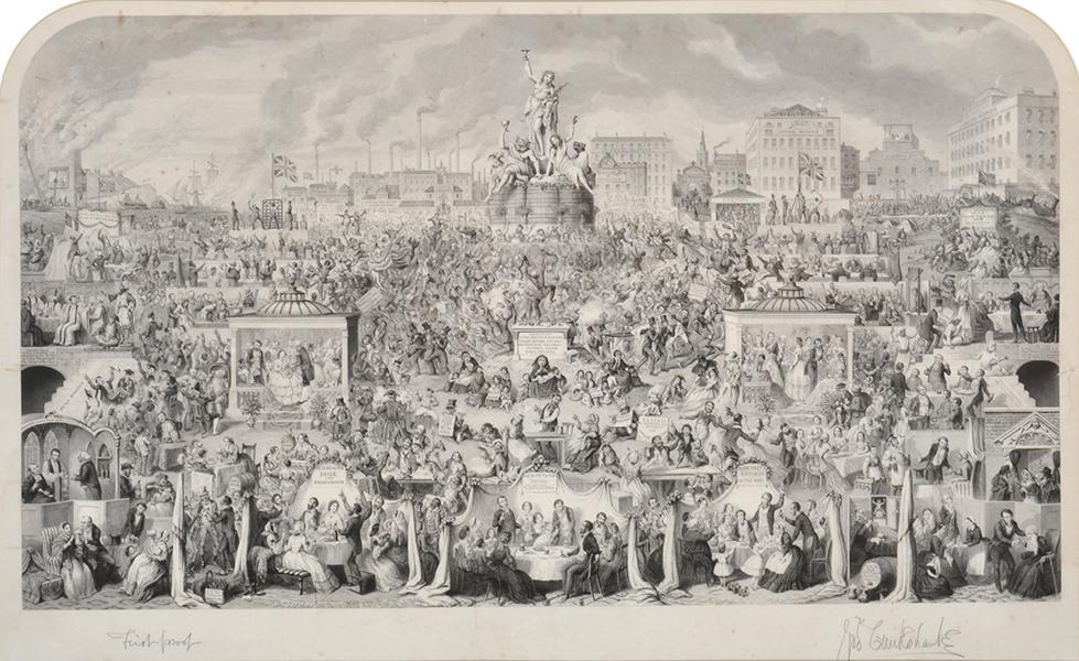 Appraisal: CHARLES MOTTRAM British - GEORGE CRUIKSHANK British - The Worship