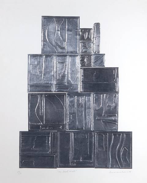 Appraisal: Louise Nevelson American - Great Wall from Lead Intaglio Series