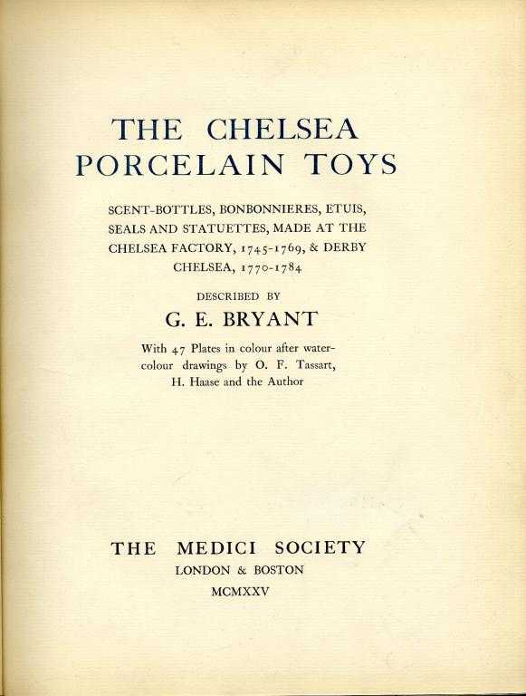 Appraisal: CHELSEA AND BOW PORCELAIN SUBJECT BRYANT G E THE CHELSEA