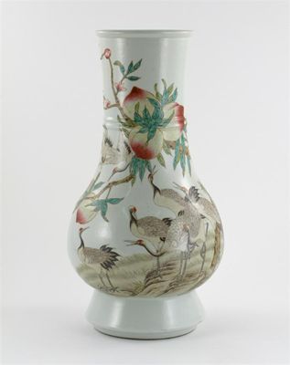 Appraisal: A Chinese vase decorated with eight cranes amidst and beneath