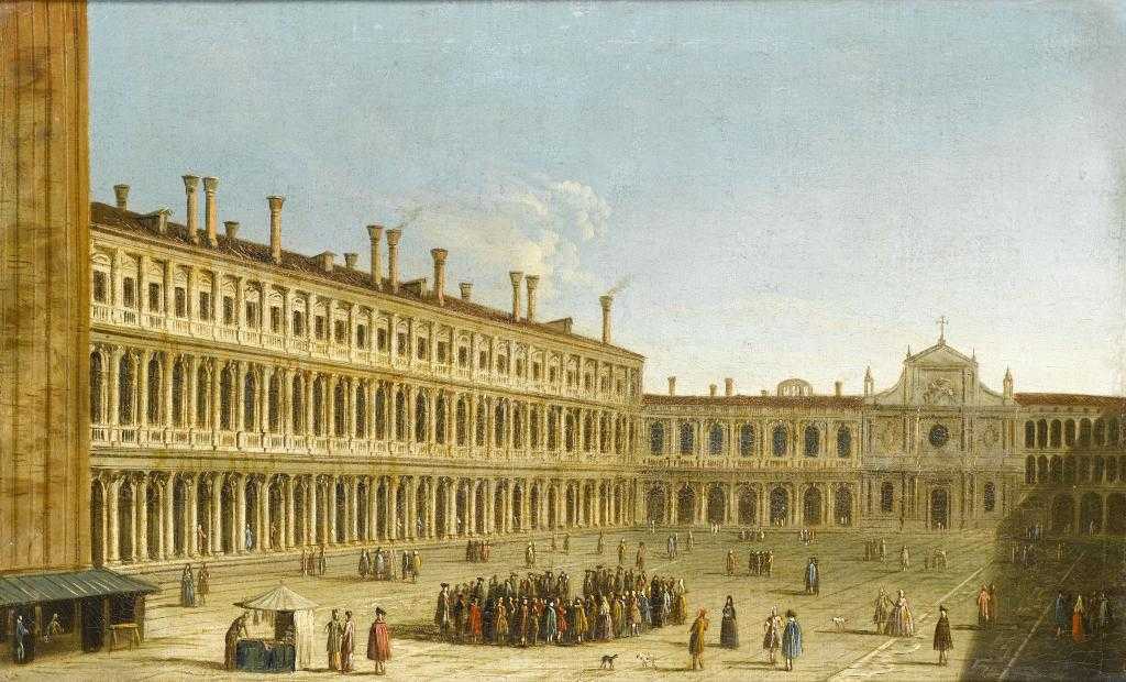 Appraisal: VENETIAN SCHOOL TH CENTURY THE PIAZZA SAN MARCO VENICE THE