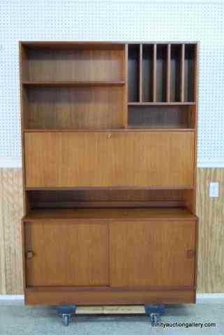 Appraisal: Vintage Danish Modern Teak Wall Unit Book Shelf From the