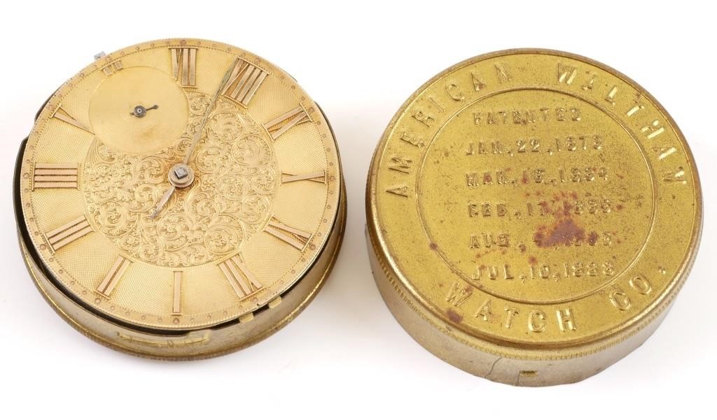 Appraisal: C AMERICAN WALTHAM WATCH MOVEMENTAntique pocket watch movement in original