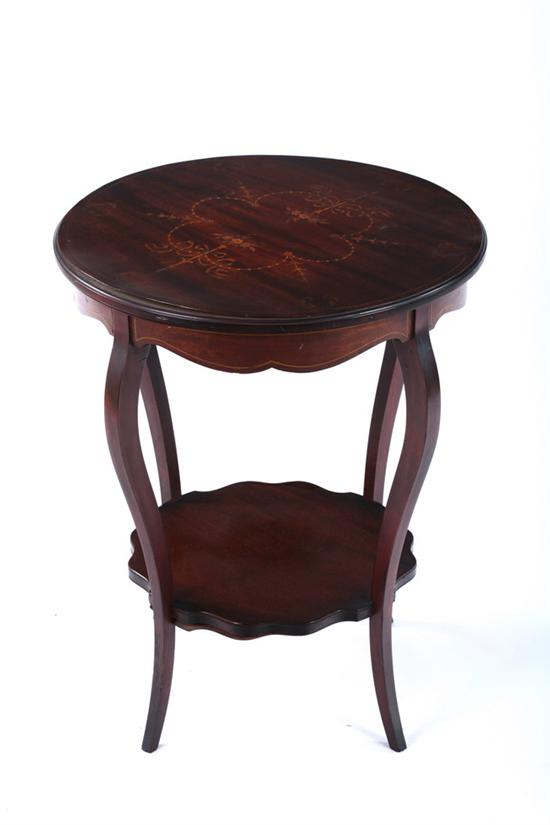 Appraisal: ROCOCO REVIVAL MARQUETRY INLAID SIDE TABLE late th century Round