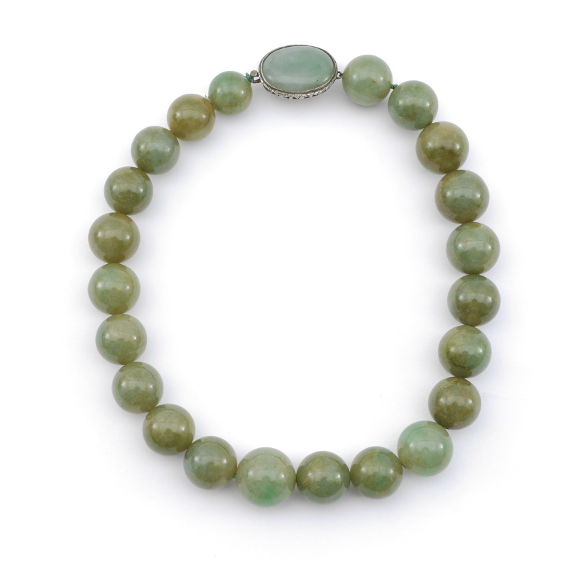 Appraisal: JADEITE NECKLACE This necklace is '' long - for the