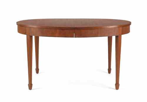 Appraisal: Federal style mahogany dining table together with two leaves h