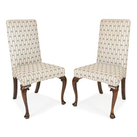 Appraisal: Pair of George II Walnut Side Chairs Estimate -