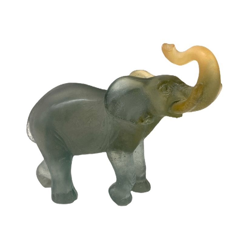 Appraisal: Daum Pate De Verre Elephant Daum Pate De Verre Elephant