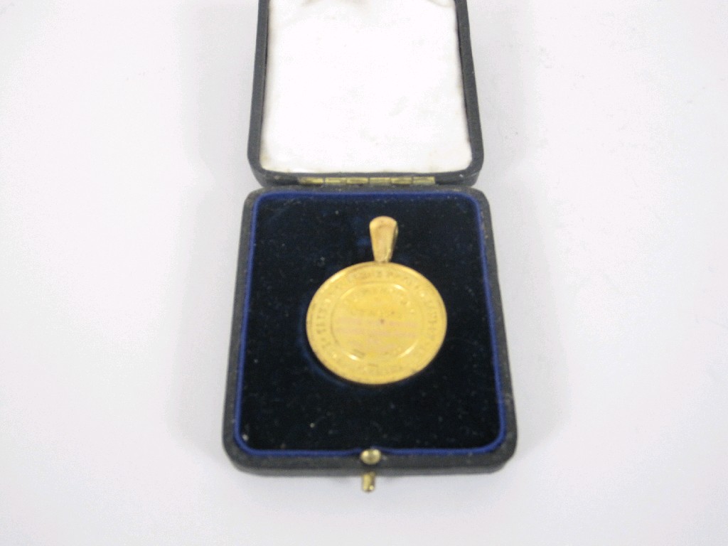 Appraisal: A George V ct gold Piano Medal from Trinity College