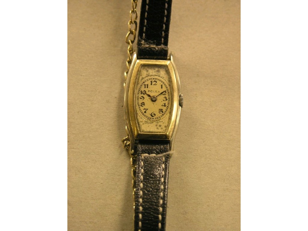 Appraisal: A lady's ct gold Rolex wristwatch a ct gold bar