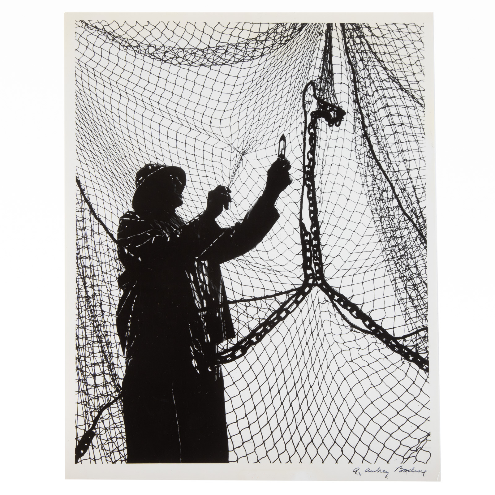 Appraisal: A AUBREY BODINE NET MENDER American - Gelatin silver print