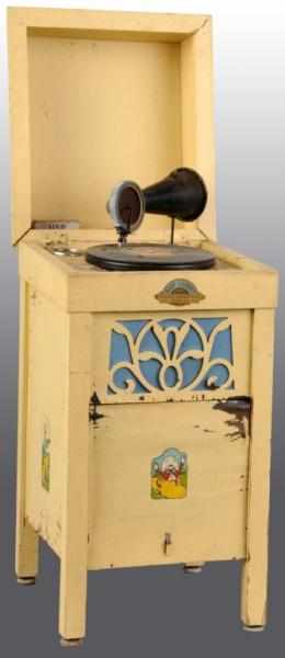 Appraisal: Little Wonder Child's Record Machine Baby Cabinet Description Tin and