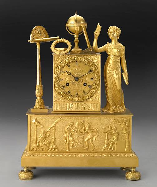 Appraisal: A Charles X gilt bronze mantel clock second quarter th