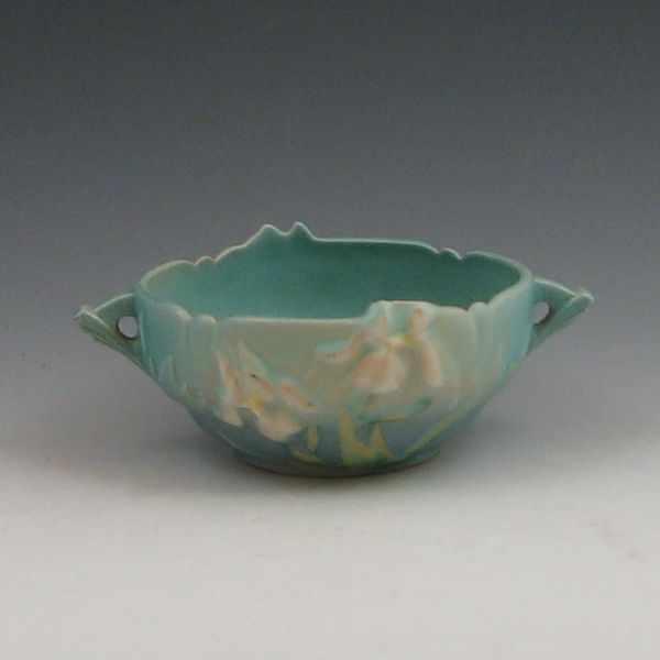 Appraisal: Roseville Iris bowl in blue Marked Roseville USA - ''