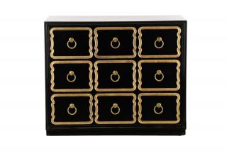 Appraisal: Dorothy Draper Black Lacquer Espana Chest Dorothy Draper American -