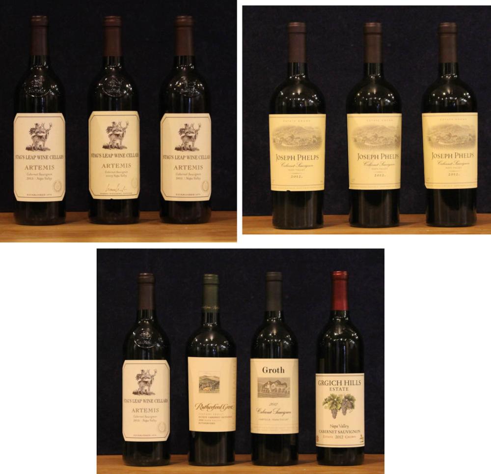 Appraisal: TEN BOTTLES OF VINTAGE NAPA VALLEY CABERNET SAUVIGNON WINE Joseph