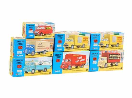 Appraisal: SEVEN ARCHIVE CORGI CLASSICS M BOXES E-M