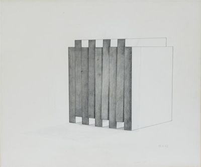 Appraisal: Toast Rack' a pencil drawing by Michael Vaughan - framed