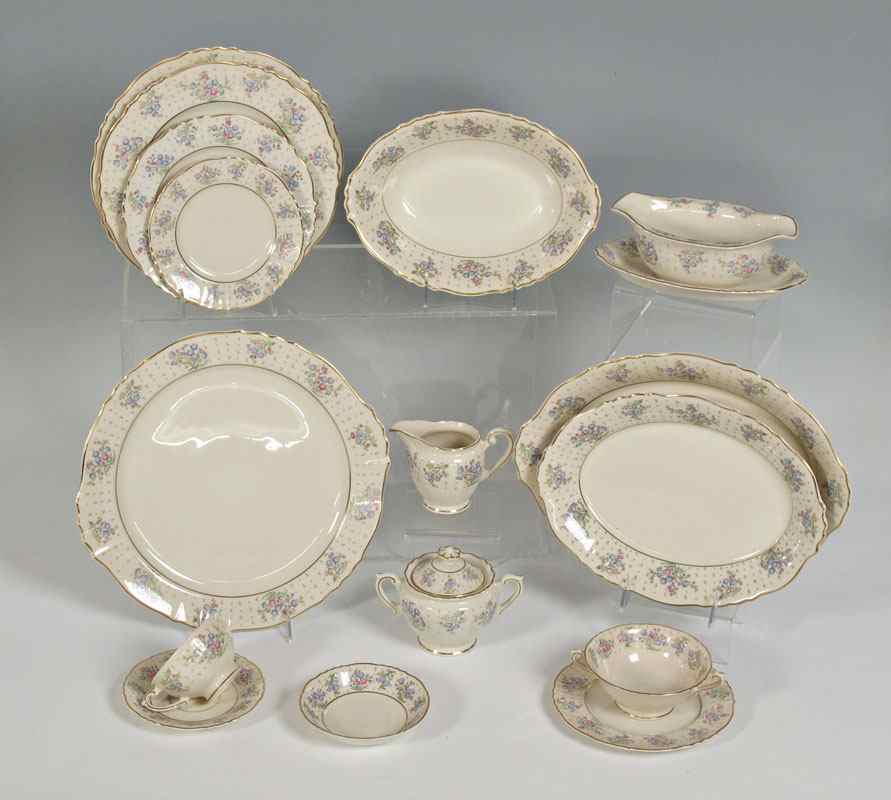 Appraisal: SYRACUSE FINE CHINA SERVICE IN THE ''FORGET ME NOT'' PATTERN