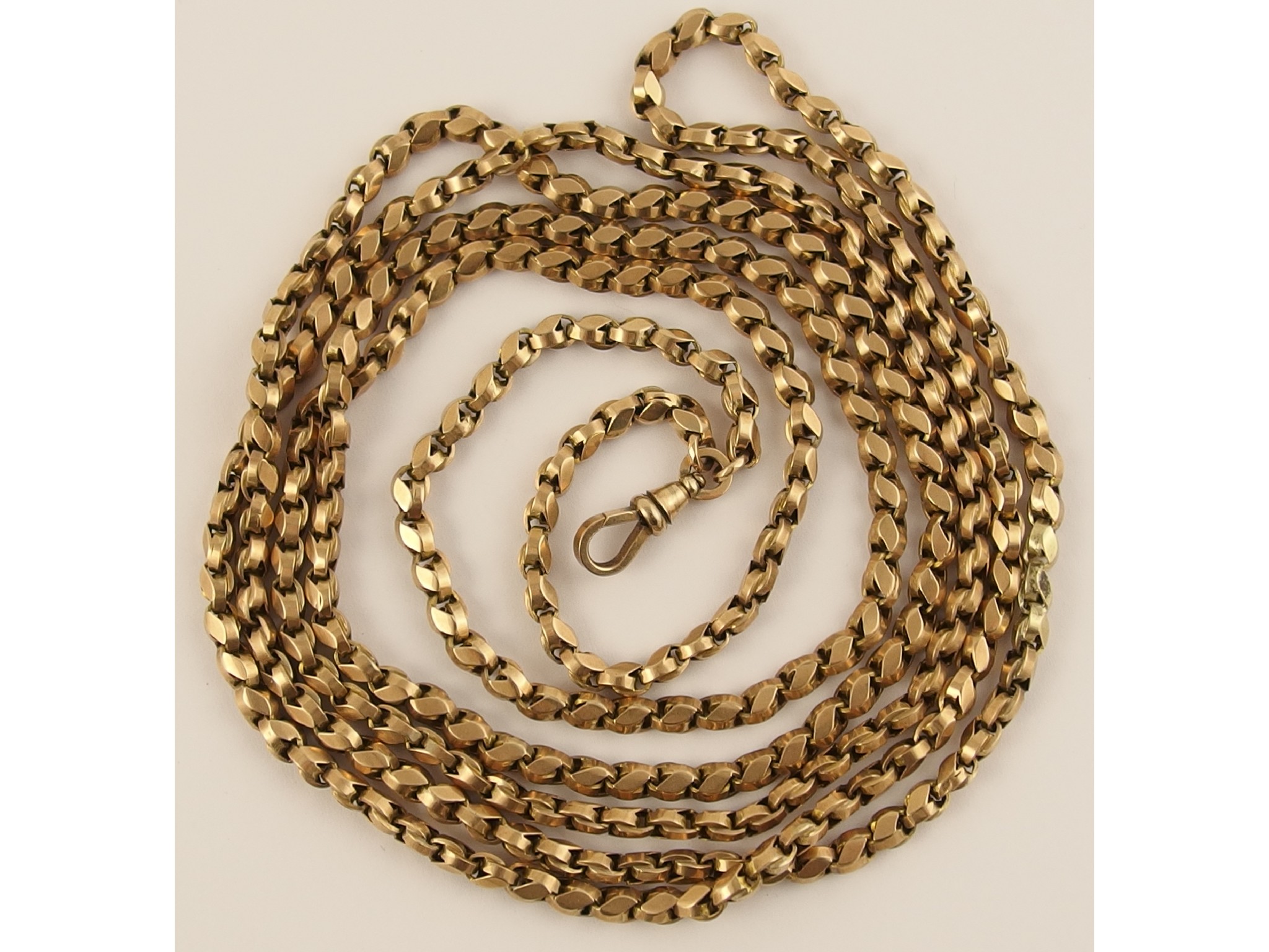 Appraisal: A k gold long decorative guard chain weight approx gms