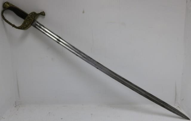 Appraisal: VICTORIAN FRENCH MODEL SENIOR NAVALOFFICER'S SWORD CA - HILT IS