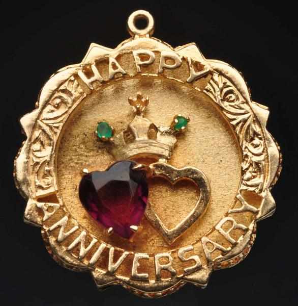 Appraisal: K Y Gold Happy Anniversary Pendant Weight grams Condition Excellent