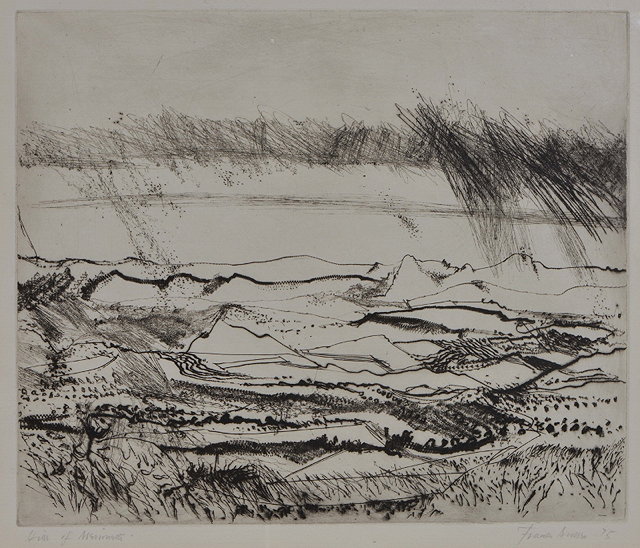 Appraisal: FRANK ARCHER TH CENTURY Hills of Merioneth etching signed dated